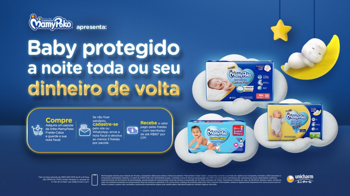 MamyPoko lança campanha “Satisfação Garantida” e renova portfólio de fraldas no Brasil